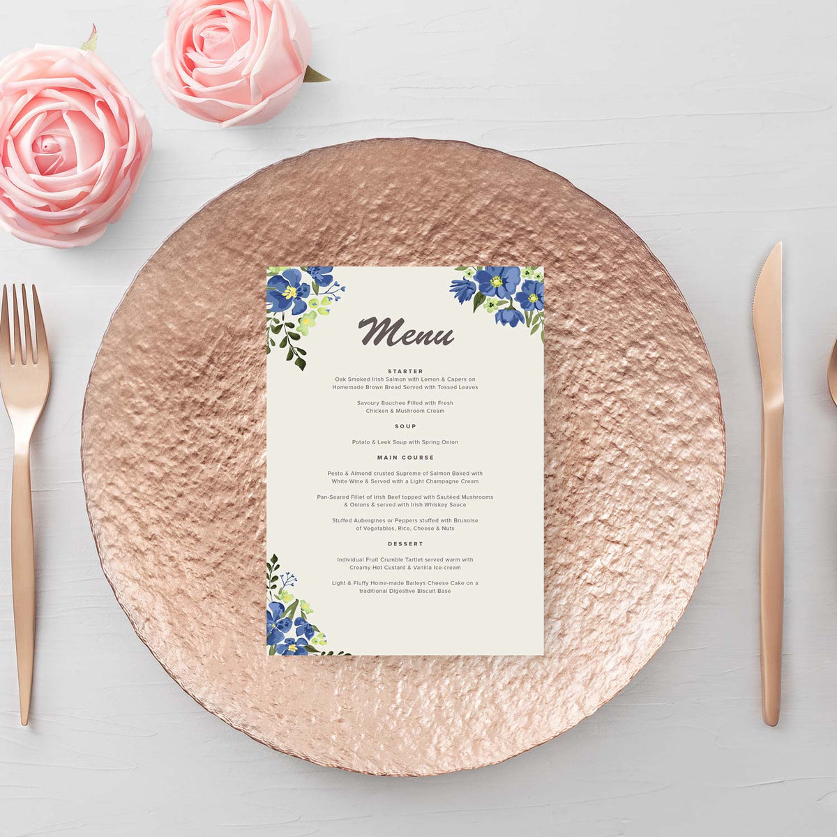 Floral Menu